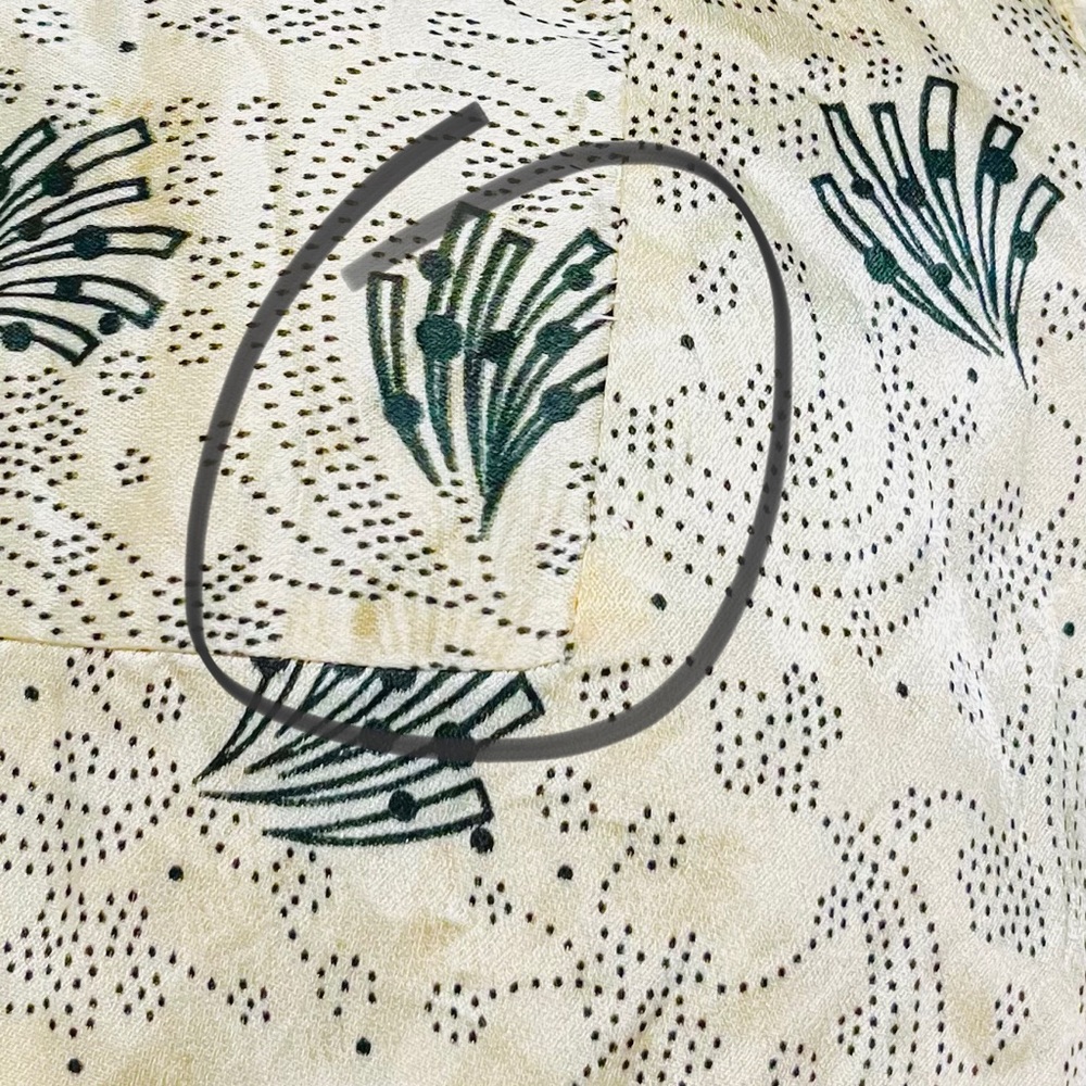 Vintage Retro Patterned Pull Over Collared Blouse - image 6